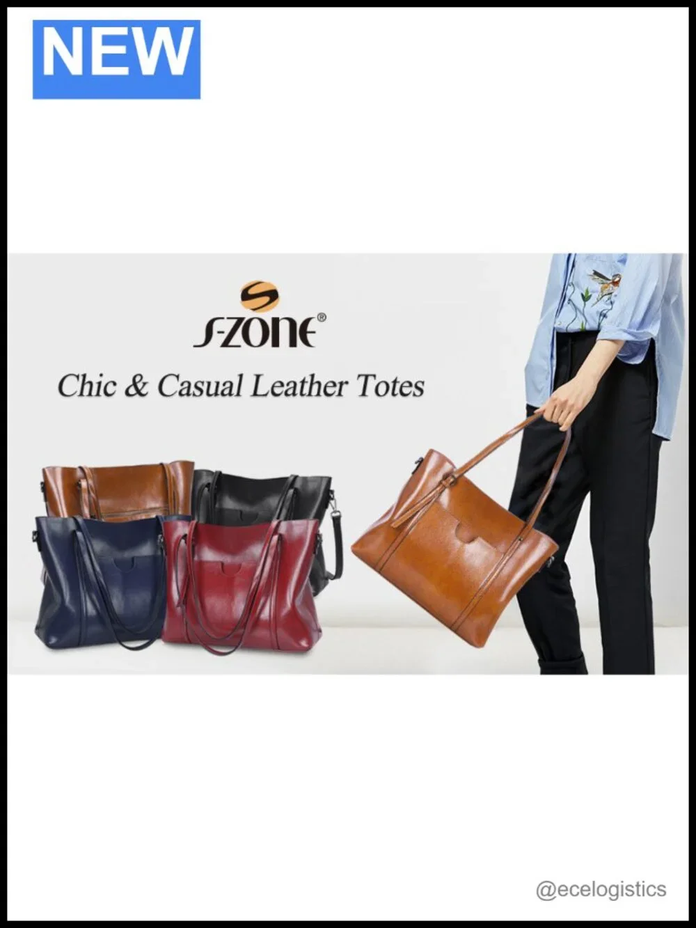 Genuine Leather Tote Satchel Work Bag Top Handle Shoulder Crossbody
